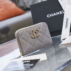 Chanel осенне-зимний кошелек на молнии Размер： 7,5/11/2 см