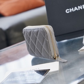 Chanel осенне-зимний кошелек на молнии Размер： 7,5/11/2 см