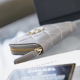 Chanel осенне-зимний кошелек на молнии Размер： 7,5/11/2 см