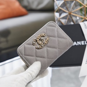 Chanel осенне-зимний кошелек на молнии Размер： 7,5/11/2 см