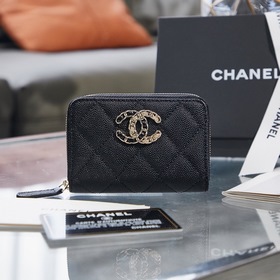 Chanel осенне-зимний кошелек на молнии Размер： 7,5/11/2 см