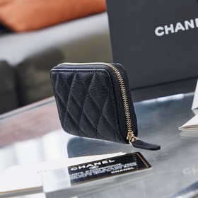 Chanel осенне-зимний кошелек на молнии Размер： 7,5/11/2 см