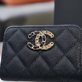 Chanel осенне-зимний кошелек на молнии Размер： 7,5/11/2 см