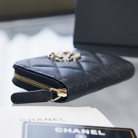 Chanel осенне-зимний кошелек на молнии Размер： 7,5/11/2 см