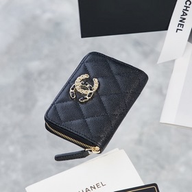 Chanel осенне-зимний кошелек на молнии Размер： 7,5/11/2 см