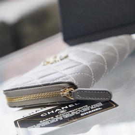 Chanel осенне-зимняя новинка кошелек с застежкой-молнией Размер： 