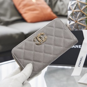 Chanel осенне-зимняя новинка кошелек с застежкой-молнией Размер： 
