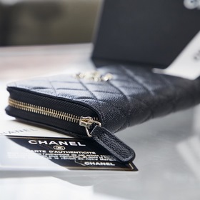 Chanel осенне-зимняя новинка кошелек с застежкой-молнией Размер： 