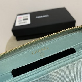 CHANEL Средняя сумка на молнии, клатч Увеличенный ромбовидный узо