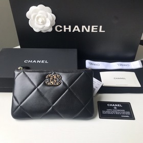 CHANEL 19 серия сумочка из кожи ягненка « » Размер： 20x12,2x1 см