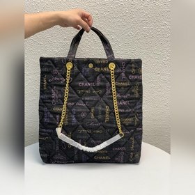 Джинсовая сумка Chanel Денимная сумка с шелкографией Сумка Джинсо
