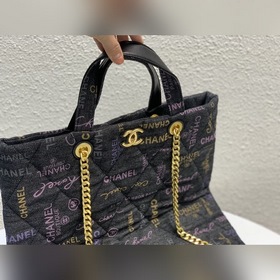 Джинсовая сумка Chanel Денимная сумка с шелкографией Сумка Джинсо