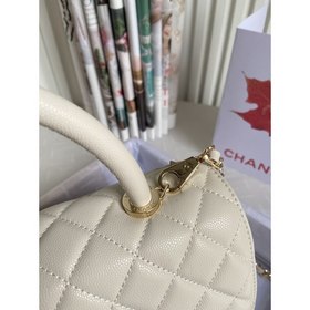 CHANEL Сумка с клапаном и ручкой, одноплечевая сумка, светло-золо