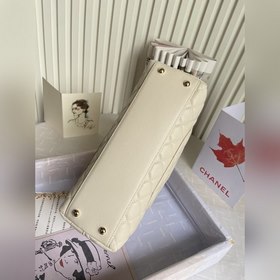 CHANEL Сумка с клапаном и ручкой, одноплечевая сумка, светло-золо