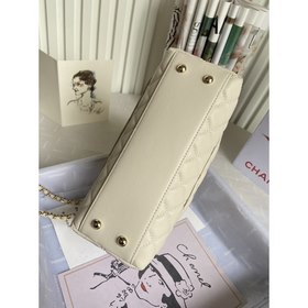 CHANEL Сумка с клапаном и ручкой, одноплечевая сумка, светло-золо