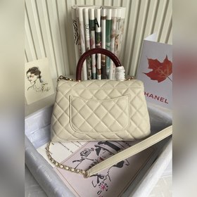 CHANEL Сумка с клапаном и ручкой, одноплечевая сумка, светло-золо