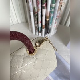 CHANEL Сумка с клапаном и ручкой, одноплечевая сумка, светло-золо