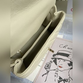 CHANEL Сумка с клапаном и ручкой, одноплечевая сумка, светло-золо