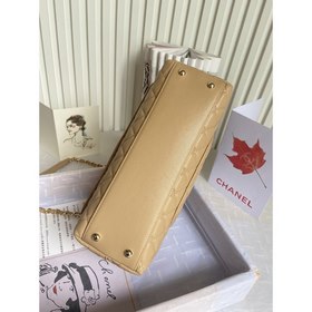 CHANEL Сумка с клапаном и ручкой, одноплечевая сумка, светло-золо