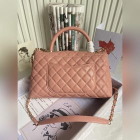 CHANEL Сумка с клапаном и ручкой, одноплечевая сумка, светло-золо