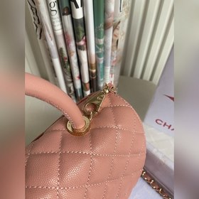 CHANEL Сумка с клапаном и ручкой, одноплечевая сумка, светло-золо