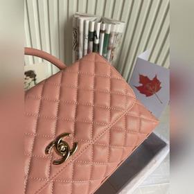 CHANEL Сумка с клапаном и ручкой, одноплечевая сумка, светло-золо