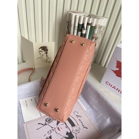 CHANEL Сумка с клапаном и ручкой, одноплечевая сумка, светло-золо