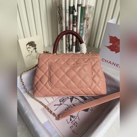 CHANEL Сумка с клапаном и ручкой, одноплечевая сумка, светло-золо