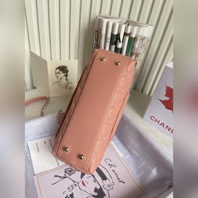 CHANEL Сумка с клапаном и ручкой, одноплечевая сумка, светло-золо