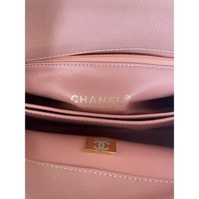 CHANEL Сумка с клапаном и ручкой, одноплечевая сумка, светло-золо