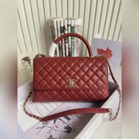 CHANEL Сумка с клапаном и ручкой, одноплечевая сумка, светло-золо