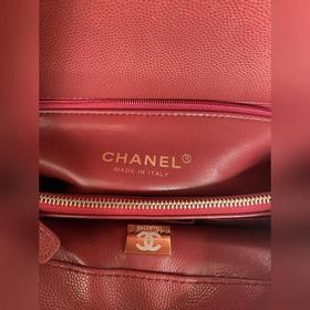 CHANEL Сумка с клапаном и ручкой, одноплечевая сумка, светло-золо