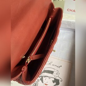 CHANEL Сумка с клапаном и ручкой, одноплечевая сумка, светло-золо