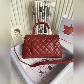 CHANEL Сумка с клапаном и ручкой, одноплечевая сумка, светло-золо