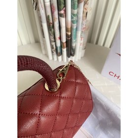 CHANEL Сумка с клапаном и ручкой, одноплечевая сумка, светло-золо