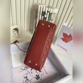 CHANEL Сумка с клапаном и ручкой, одноплечевая сумка, светло-золо