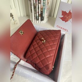 CHANEL Сумка с клапаном и ручкой, одноплечевая сумка, светло-золо
