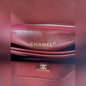 CHANEL Сумка с клапаном и ручкой, одноплечевая сумка, светло-золо