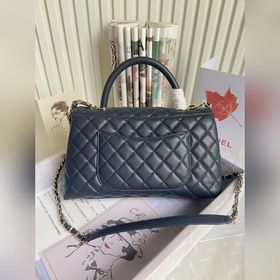 CHANEL Сумка с клапаном и ручкой, одноплечевая сумка, светло-золо