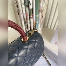 CHANEL Сумка с клапаном и ручкой, сумка через плечо, светло-золот