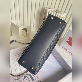 CHANEL Сумка с клапаном и ручкой, сумка через плечо, светло-золот