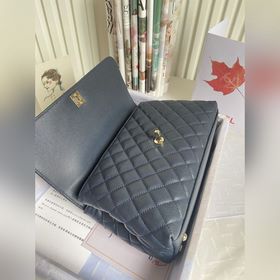 CHANEL Сумка с клапаном и ручкой, сумка через плечо, светло-золот