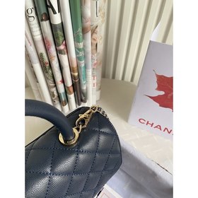 CHANEL Сумка с клапаном и ручкой, одноплечевая сумка, светло-золо
