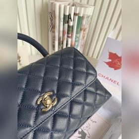 CHANEL Сумка с клапаном и ручкой, одноплечевая сумка, светло-золо