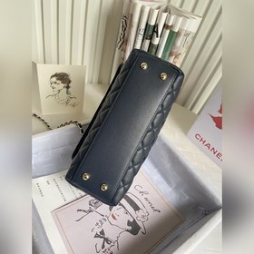CHANEL Сумка с клапаном и ручкой, одноплечевая сумка, светло-золо