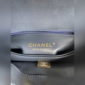 CHANEL Сумка с клапаном и ручкой, одноплечевая сумка, светло-золо