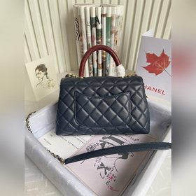CHANEL Сумка с клапаном и ручкой, одноплечевая сумка, светло-золо