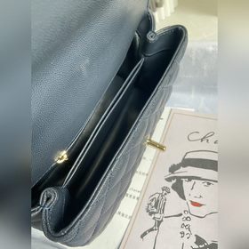 CHANEL Сумка с клапаном и ручкой, одноплечевая сумка, светло-золо