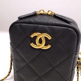 Классическая сумка для камеры Chanel Mini с ромбовидным узором. С