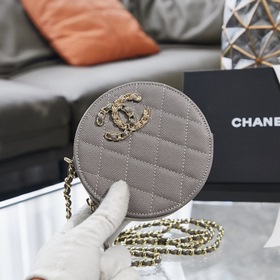 Chanel осенне-зимняя сумка с цепочкой, круглая сумка Размер： 12/1